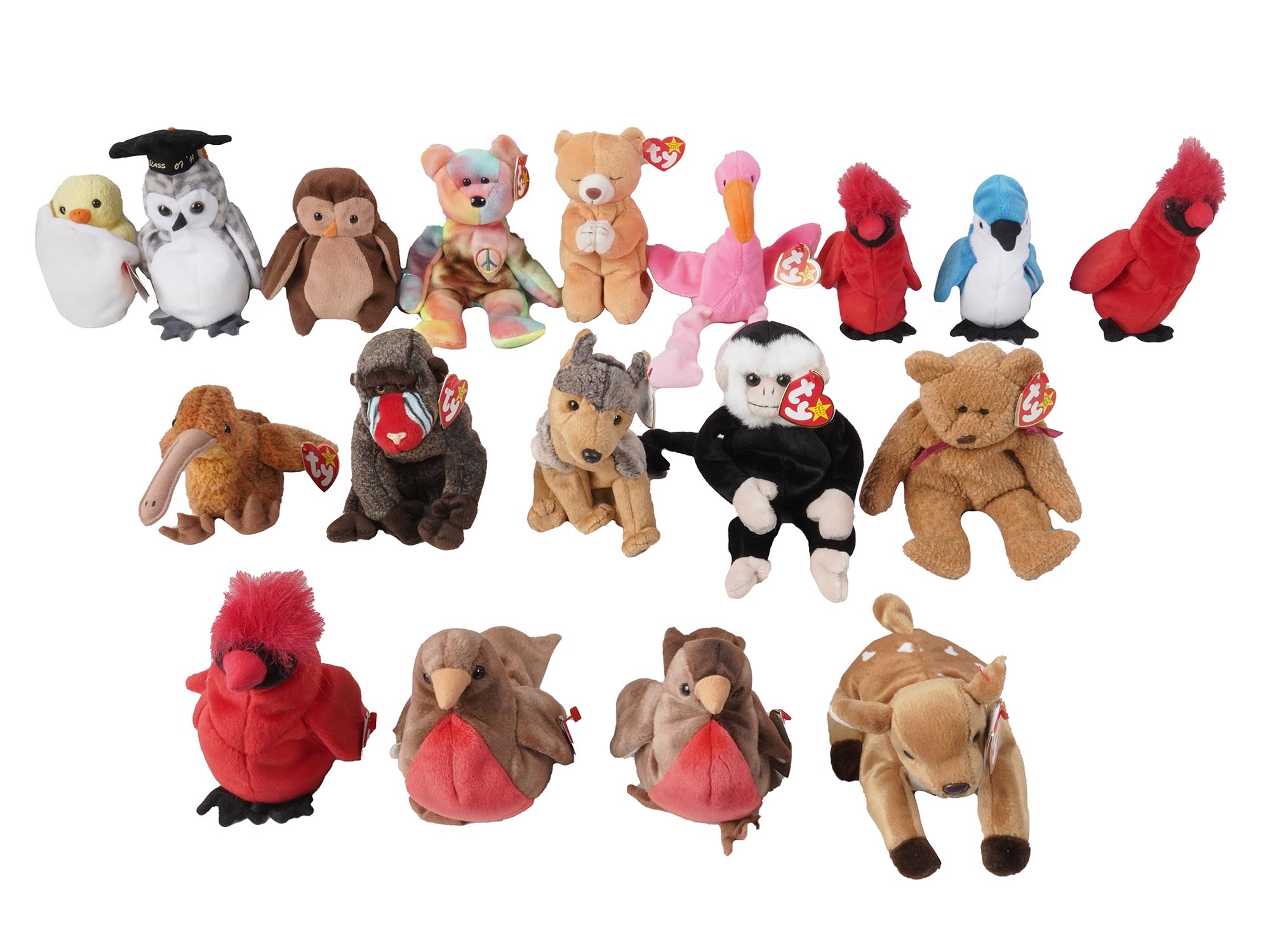 VINTAGE 1990S BEANIE BABY ANIMAL TOYS COLLECTION PIC-2